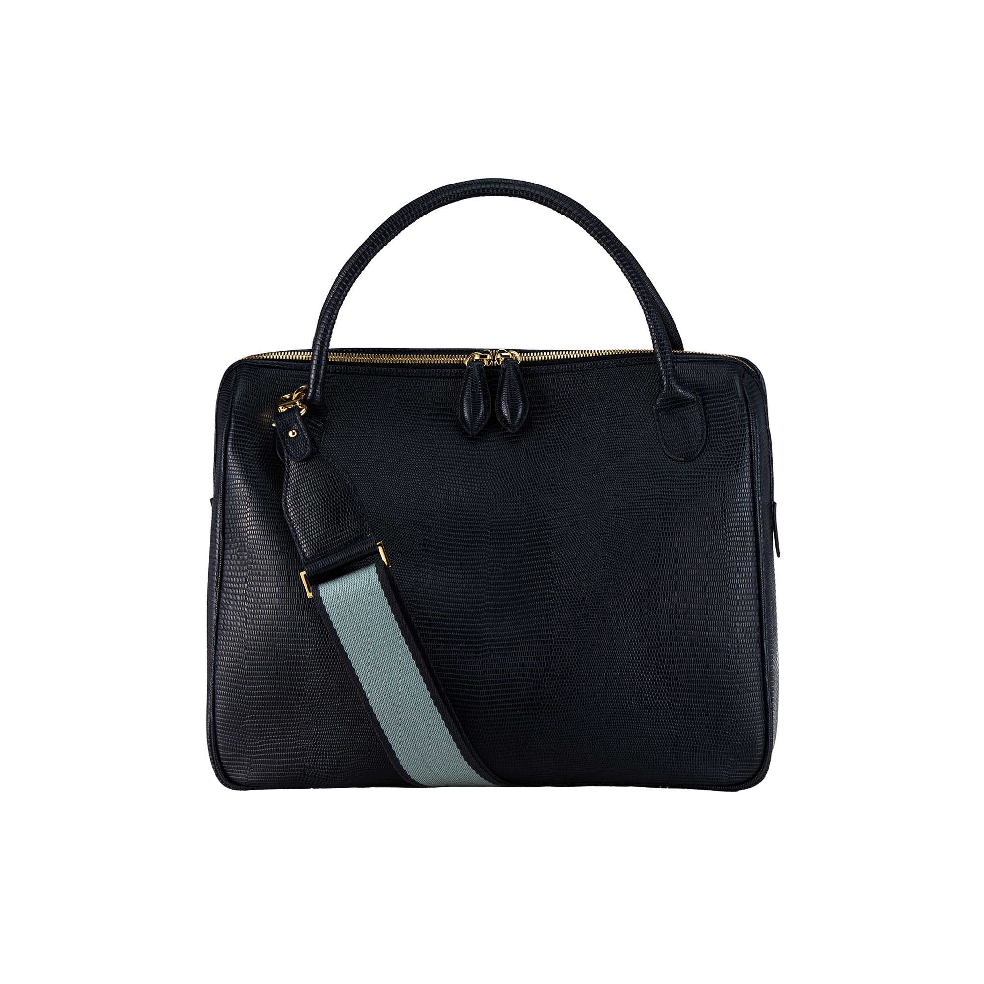 GRAMERCY BAG _ LIZARD BLACK _ L