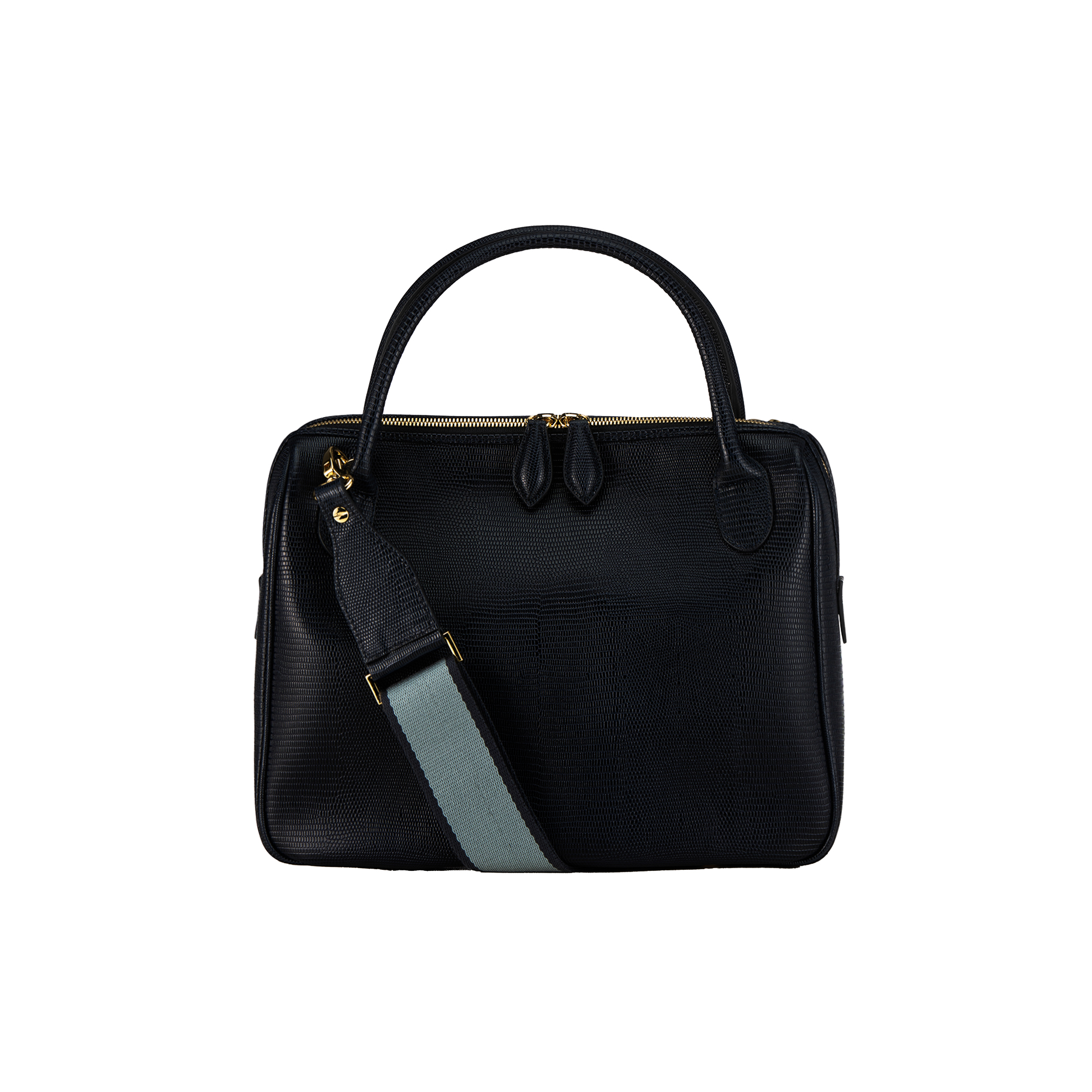 GRAMERCY BAG _ LIZARD BLACK _ M